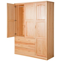 尺度 经典松木家具 绿色环保纯实木三门三抽平