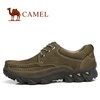 Camel骆驼户外男士头层磨砂牛皮日常休闲鞋8230260(绿色 43)