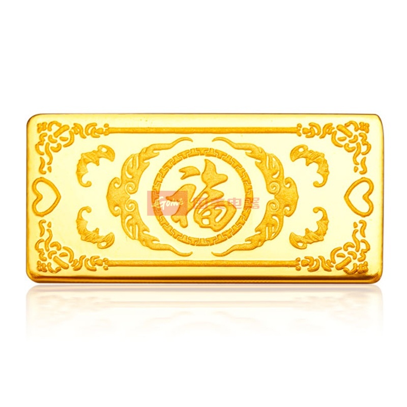 钻石快线金红包百福图千足黄金2克金条福字千足金