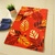 富居地毯 007ql 腈纶印花脚垫 门厅地垫(红底棕榈叶)