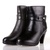 麦高 冬季新款女鞋 时尚高跟女靴 金属装饰短靴子 A91903(黑色 39)第5张高清大图