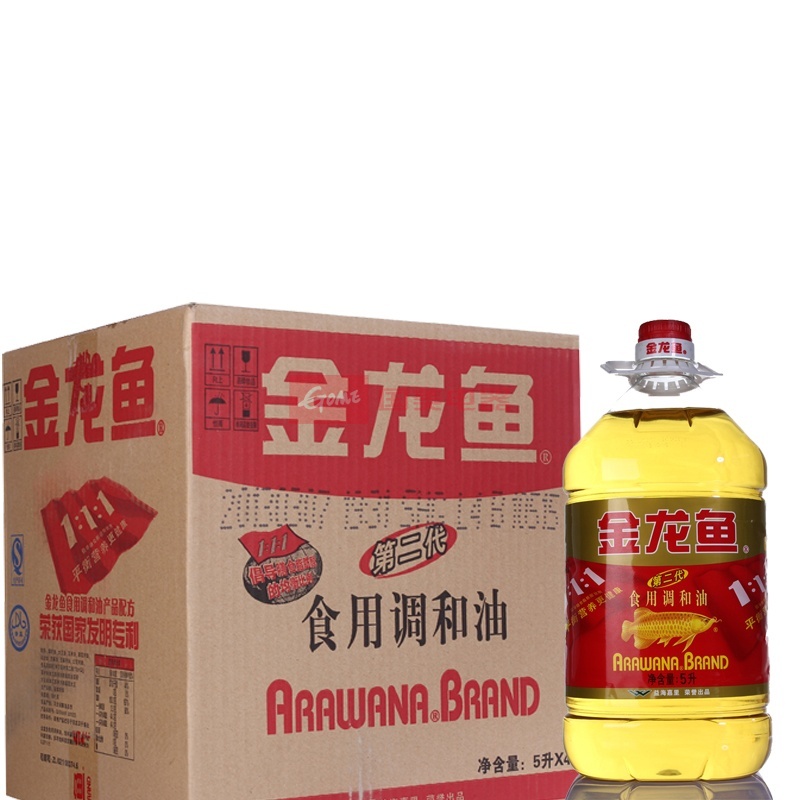 金龙鱼二代食用调和油5l4桶箱