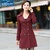 qiustyle春秋装2013新款女韩版修身休闲品质范儿长款风衣外套9065(红色 XL)