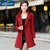 qiustyle2013秋冬装新款女韩版加厚高档时尚毛呢大衣呢子外套8008(红色 L)