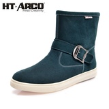 舒适保暖时尚英伦雪地靴 HT13016(墨绿色 43)