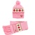 韩国kocotree小菱格帽子围巾两件套装(粉色)第2张高清大图