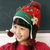 kocotree韩国秋冬男女儿童小绒球毛线护耳帽子13094(红色)