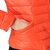 艾菲依依2013新款韩版修身轻薄型短款立领拉链女短外套羽绒服4841(桔色  S码)第4张高清大图