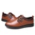 欧利萨斯英伦皮鞋男士真皮商务休闲男鞋板鞋大头鞋韩版鞋子609(棕色 40)第3张高清大图