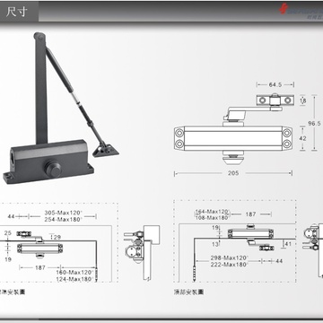 【德国时尚kc-b03门用配件】闭门器b03【图片 价格