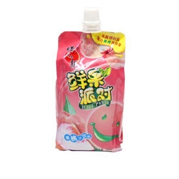 蜡笔小新鲜果派对果汁果冻蜜桃350ml