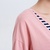 长袖假两件t恤女打底衫条纹2015新款韩版宽松显瘦上衣(粉色 M)第5张高清大图