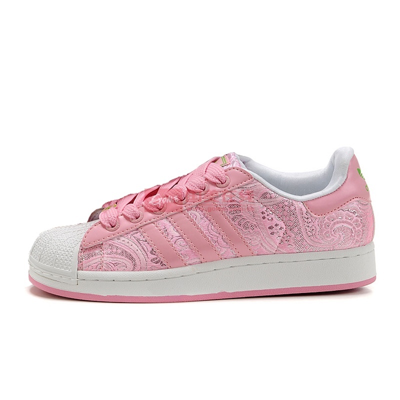 阿迪达斯/adidas 三叶草2014经典女鞋板鞋蕾丝暗花贝壳头休闲板鞋 d65