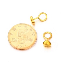 珂兰钻石 999千足金黄金耳钉耳饰 H 洛尘 约1.5-g1.6g