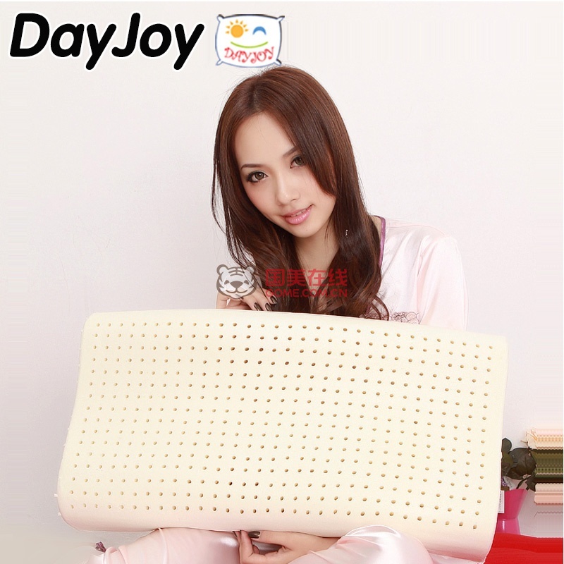 dayjoy泰国加长曲线乳胶枕 中低枕 颈椎病专用