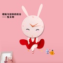 3d墙贴壁纸时钟 创意特别儿童礼品礼物 可爱卡通客厅卧室静音挂钟 diy