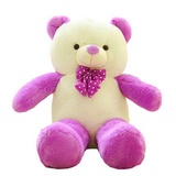 大号毛绒玩具泰迪熊抱抱熊玩偶布娃娃公仔 圣诞节生日礼物(紫色 1.2米)