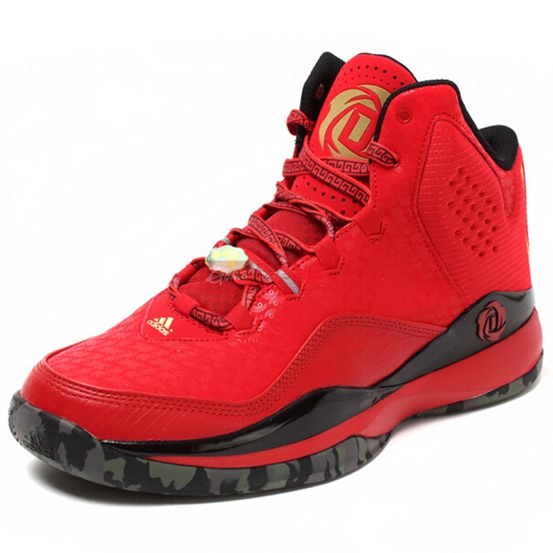adidas阿迪达斯篮球男子罗斯系列篮球鞋浅猩红c77851c7785141