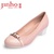 金猴 Jinho新款春季女鞋 甜美气质牛皮女单鞋 圆头套脚中跟女鞋 Q59036(粉色 39)