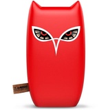 台电（Teclast）超薄聚合物移动电源 充电宝8000毫安手机平板用 卡通猫头鹰充电宝红色 T80Z-R(红色)