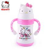 包邮 HELLO KITTY女童不锈钢保温学饮杯 凯蒂猫小朋友水杯子 女生吸管保温杯KT3611(白色220ML 3611)