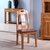 森岳家具 餐椅凳子实木椅子吧椅 100%纯实木金丝柚木现代中式原木色 Y302第4张高清大图