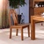 森岳家具 餐椅凳子实木椅子吧椅 100%纯实木金丝柚木现代中式原木色 Y302第5张高清大图