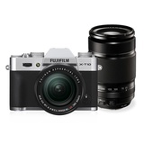 富士（FUJIFILM）X-T10 (18-55)双头套机 APS-C 文艺复古 XT10 微单相机((1855+55200) 银色 优惠套餐五)