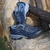 百登 男女夏季户外鞋 透气情侣徒步鞋网布鞋 登山鞋旅游运动鞋110D8061(男-深蓝)第3张高清大图