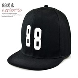 韩国EXO周边 WOLF吴凡鹿晗专辑 M团K团平沿嘻哈街舞棒球帽(88黑色)