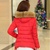 棉衣女短款外套秋冬季新款韩版修身大毛领加厚保暖羽绒棉服2605(红色 XL)第2张高清大图