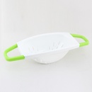 乐服 厨房可折叠水果蔬菜沥水篮塑料碗碟架滴水筐洗菜盆厨房用品(白色)