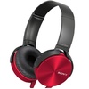 索尼（Sony）MDR-XB450AP头戴式耳机 内置耳机放大器 具备重低音增强功能，高密度振膜，优化低音音域的振膜震动(红色 标配)