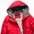 南极人 女士淑女简约连帽中长款时尚羽绒服(气质大红)第2张高清大图