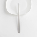 韩式304 韩国扁筷不锈钢实心筷子 自用简约包装五双装