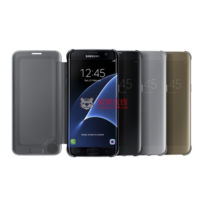 三星s7 edge原装智能皮套手机壳 镜面皮套GA