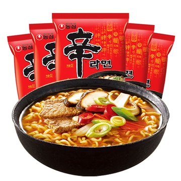 惜香缘 韩国进口方便面(农心辛拉面120g*5包)