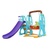 儿童室内家用滑梯多功能秋千组合塑料婴儿宝宝滑滑梯玩具 炫彩色加长滑梯秋千(绿色)第3张高清大图