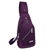 瑞士军刀单肩胸包斜挎包休闲运动骑行小背包SA1026(紫色)