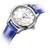 雷迈表（REIMAH）手表 皮带石英腕表时尚潮流蓝色女表(蓝色 皮革)第2张高清大图