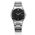 雷迈表（REIMAH）手表 雅士系列钢带石英腕表情侣款男表6093M 男款(黑色表面)第2张高清大图