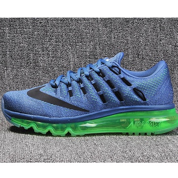 nike耐克airmax2016网面全掌气垫女子跑步鞋806772深蓝色375