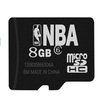 NBA 8GB Micro SDHC（TF）存储卡Class6（黑色）