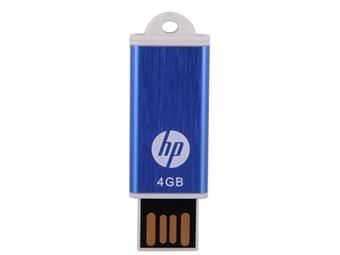 惠普（HP）V135W U盘（天蓝色）（4GB/伸缩推拉）