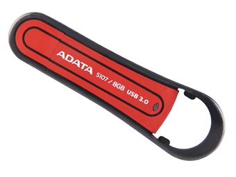 威刚（ADATA）S107 USB3.0防水抗震U盘（红色）（8GB）