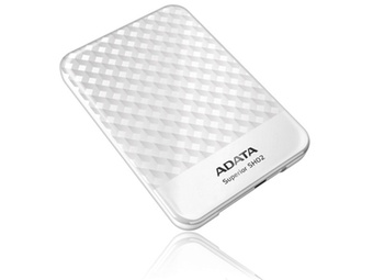 威刚（ADATA）漾彩系列SH02Mini 2.5寸移动硬盘（白色）（1TB）