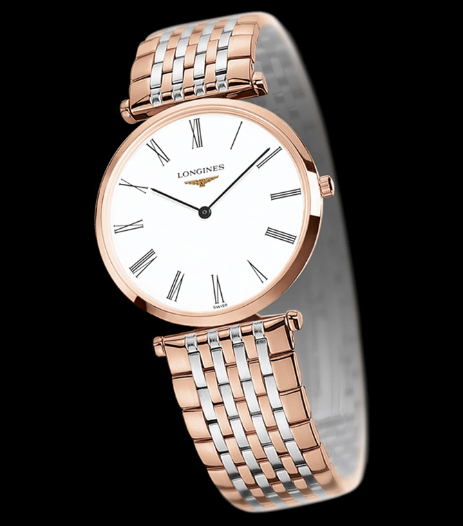 浪琴longines 嘉岚系列石英男表l4.709.1.11.