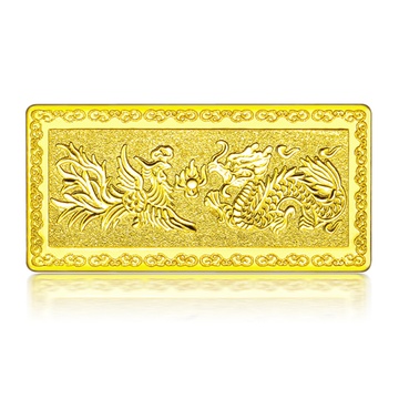zocai/佐卡伊 龙凤呈祥 足金10克金条 投资收藏金条
