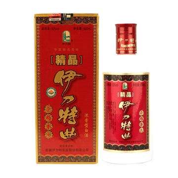 白酒 中国名酒 伊力精品52度500ml 浓香型高度白酒