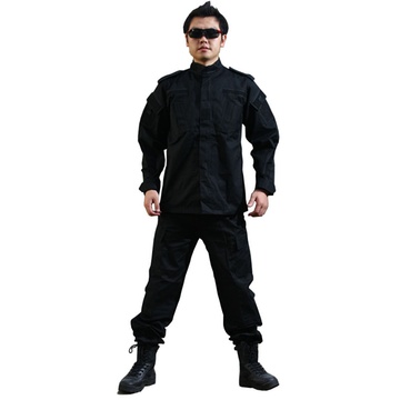 美国swat黑色特警特勤作战套服带魔术贴xl